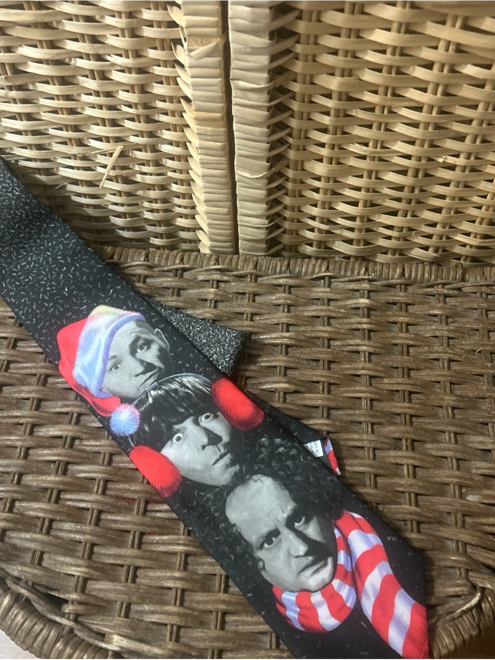 Vintage Ralph Marlin 3 Stooges Holiday Men’s Necktie